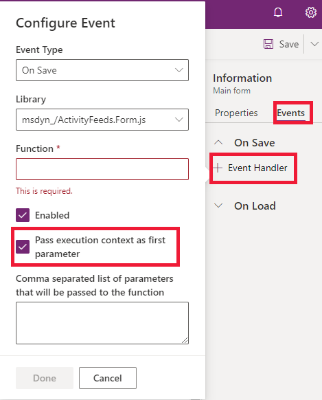 Pass execution context as parameter Pass execution context as parameter.