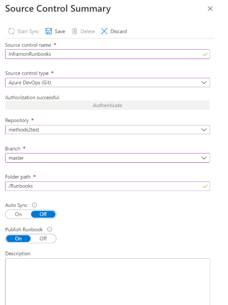 Screenshot: Beschreibung der Zusammenfassung der Quellcodeverwaltung.