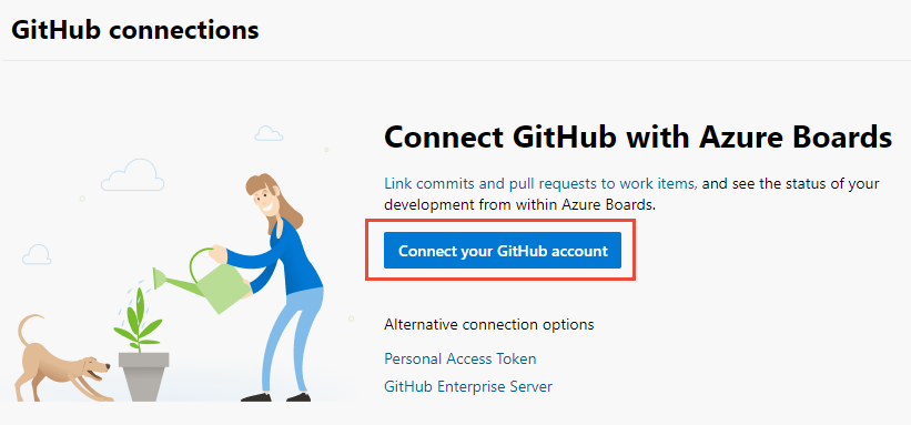 Screenshot zum ersten Mal eine Verbindung mit GitHub-Anmeldedaten herstellen.