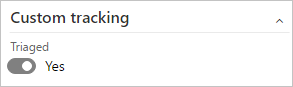 Screenshot des Boolean-Felds mit Umschalter.