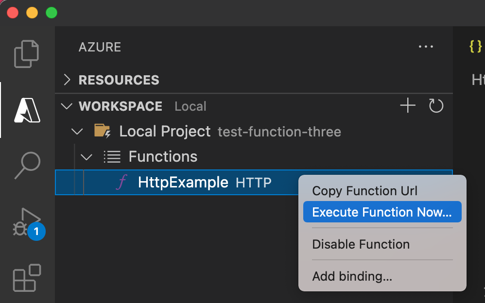 Funktion jetzt in Visual Studio Code ausführen
