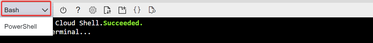 Screenshot, der die Auswahl der CLI-Umgebung zeigt.