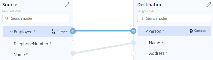 Screenshot zeigt die Schleifenzuordnung zwischen Quellarrays 