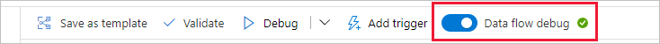 Screenshot der Option zum Aktivieren des Datenflussdebuggings.
