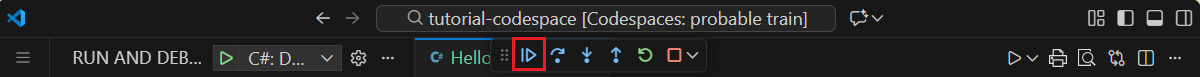 Debuggen fortsetzen