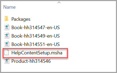 SQL Server 2012 Hilfeinhalt-Setup-Datei