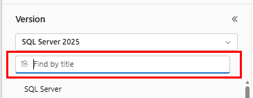 Screenshot: Option zur Verwendung des Filterfelds