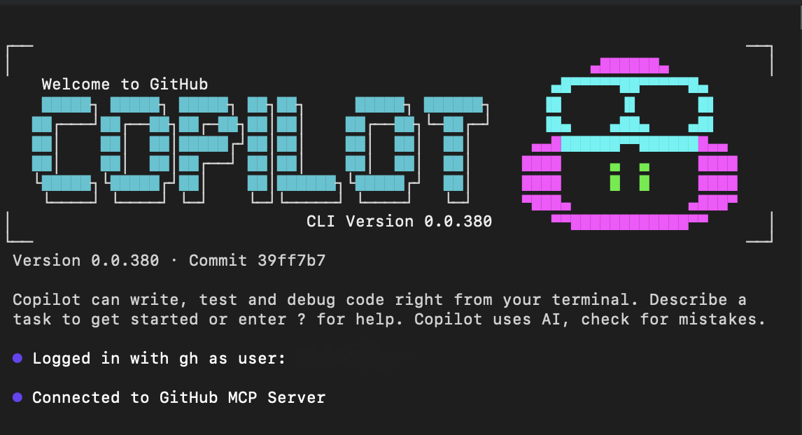 Screenshot des Interaktiven Copilot-Modusbanners.