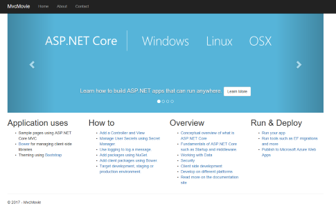 ASP.NET Core-Webseite, die vom Localhost in einem Container
