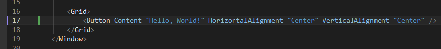 Screenshot mit hervorgehobener Schaltfläche im XAML-Editor.