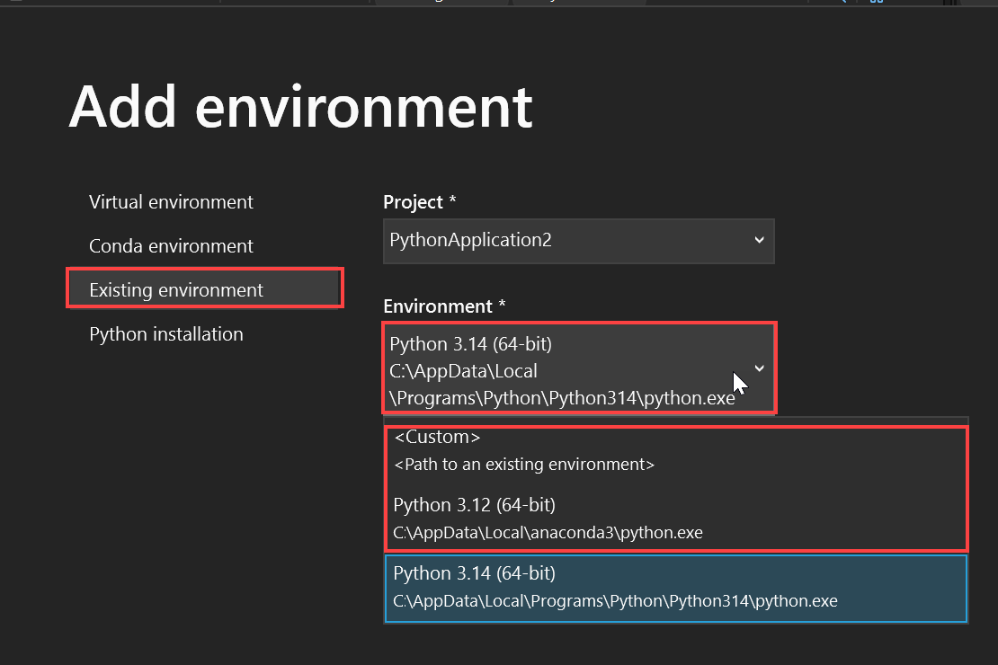 Screenshot, der zeigt, wie das Feld 