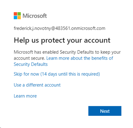 Microsoft 365 Entwickler aktivieren Schutz