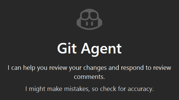 Screenshot der Git-Agent-Beschreibungskarte in Copilot Chat.