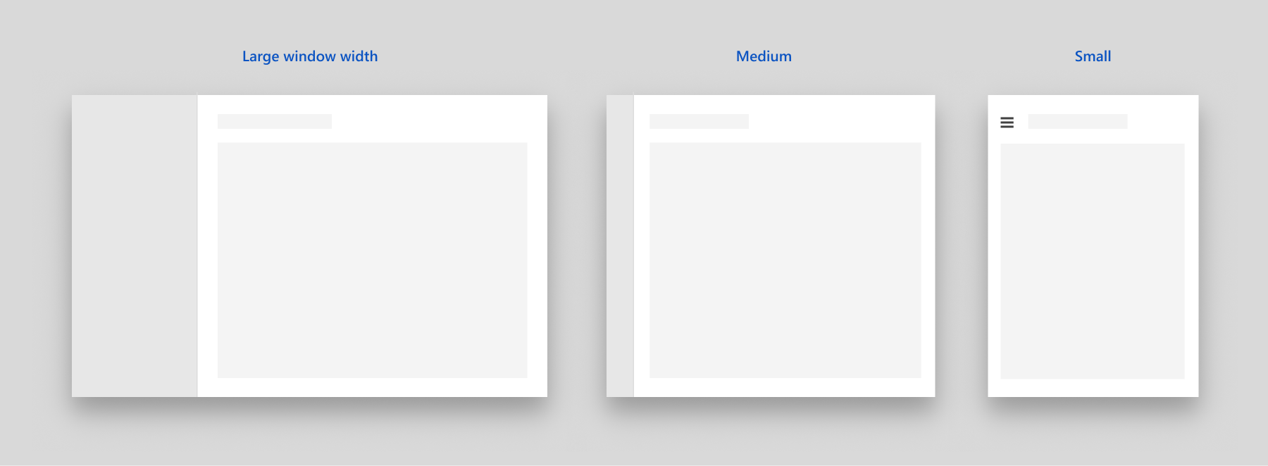 Standardverhalten der linken Navigation: adaptives Verhalten