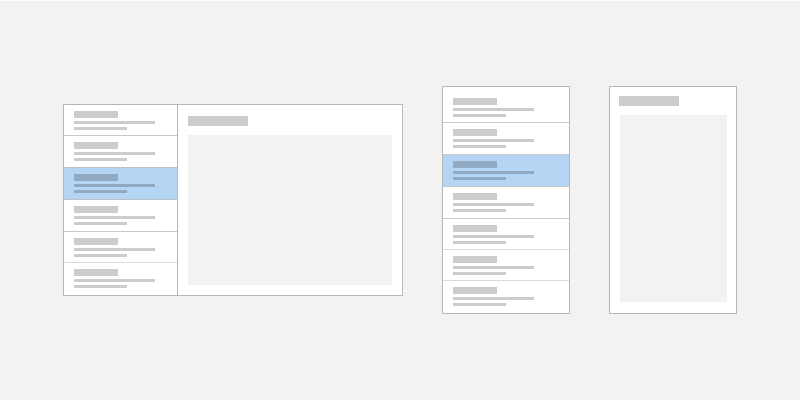 Adaptives Layout für Listendetails