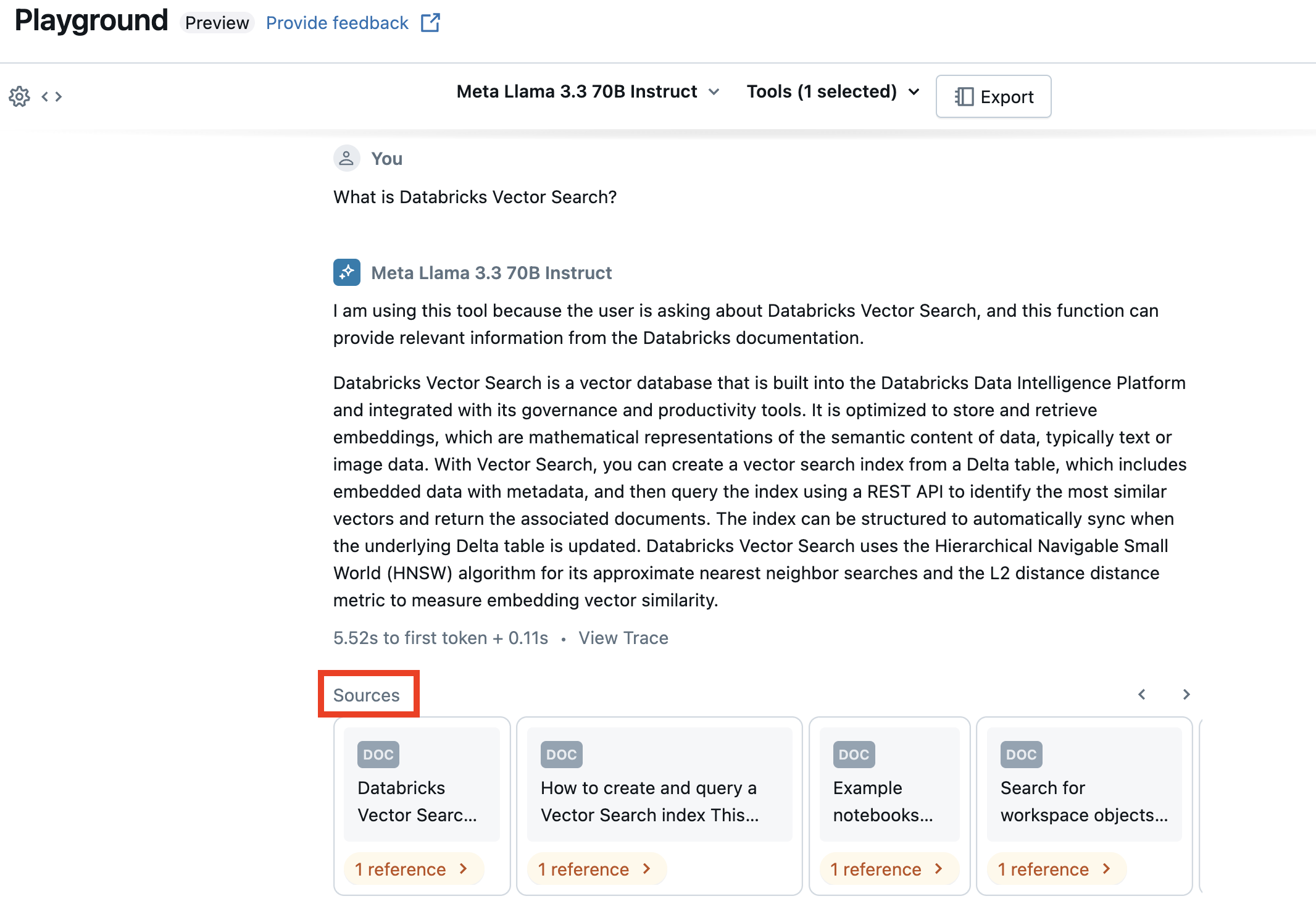 Prototype the LLM with AI Search tool