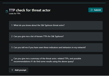 Screenshot of promptbook submit dialog box.