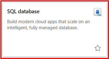 A screenshot of the SQL database icon in Fabric.