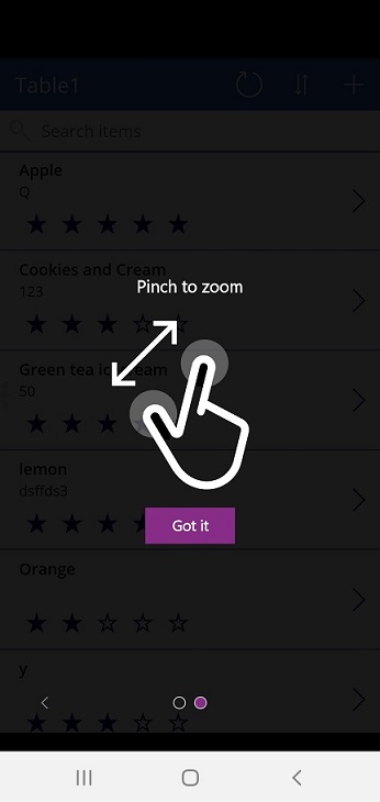 Pinch to zoom.