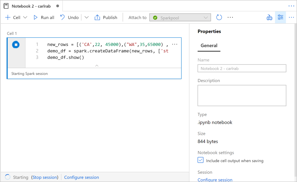 Creare un oggetto frame di dati