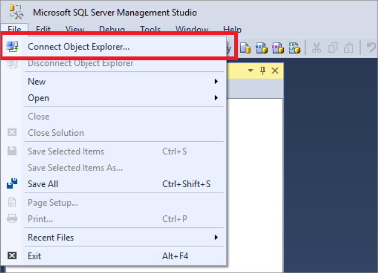 Esplora oggetti di SQL Server