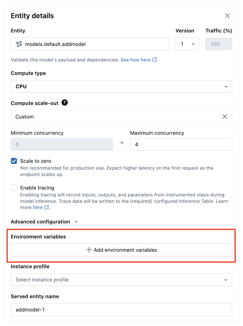 Creare un endpoint di gestione dei modelli
