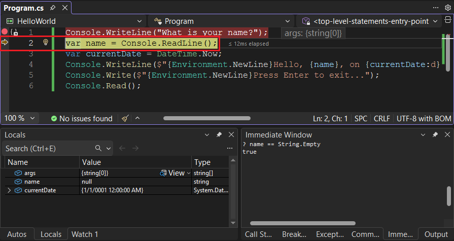 Visual Studio passare al metodo - C#