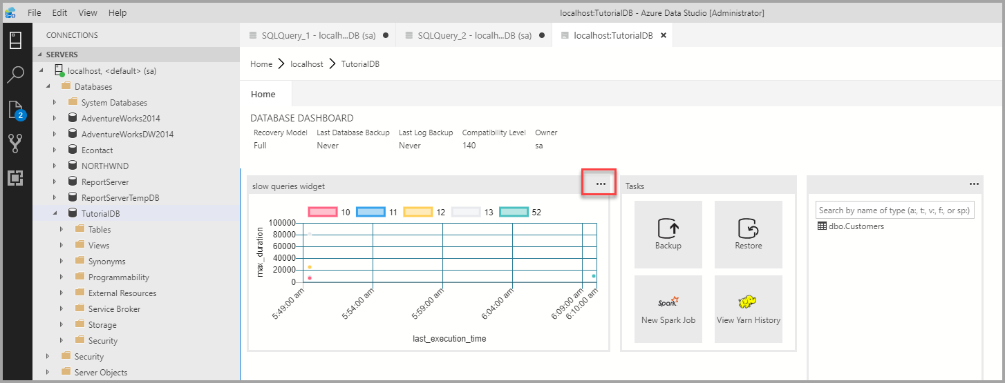 Esegui la query