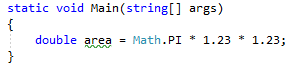 Screenshot del risultato inline - C#.