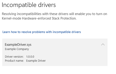 Screenshot della posizione in cui trovare i possibili driver incompatibili.