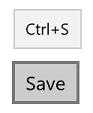 Ctrl+S アクセラレータをサポートするツールヒントが上に表示された[保存] ボタンのスクリーンショット