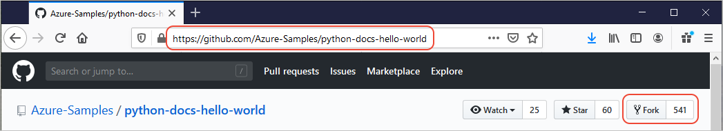 Fazendo um fork do repositório de exemplo no GitHub